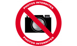 Photos interdites (20cm) - Sticker/autocollant