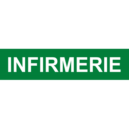 Infirmerie vert (15x3.5cm) - Sticker / autocollant