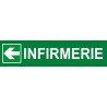 Infirmerie vert flèche gauche (20x4.8cm) - Sticker / autocollant