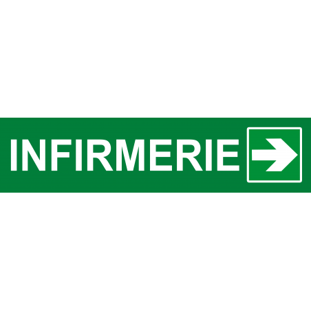 Infirmerie vert droite (20x4.8cm) - Sticker / autocollant