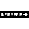 Infirmerie noir flèche droite (15x3.5cm) - Sticker / autocollant