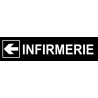 Infirmerie noir flèche gauche (10x2.5cm) - Sticker / autocollant