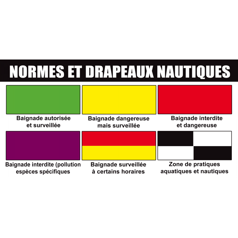 Drapeaux nautisme (30X15cm) - Sticker/autocollant