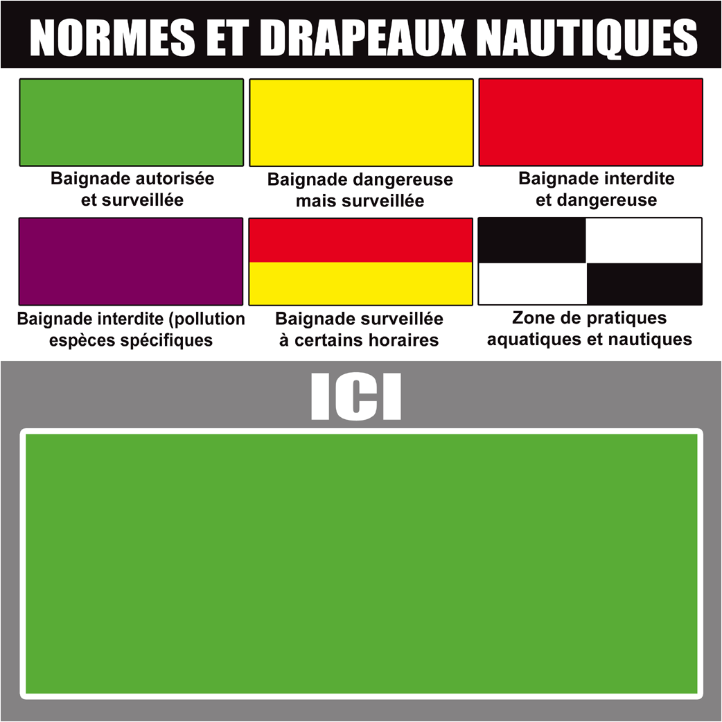 Baignade autorisée (15X15cm) - Sticker/autocollant