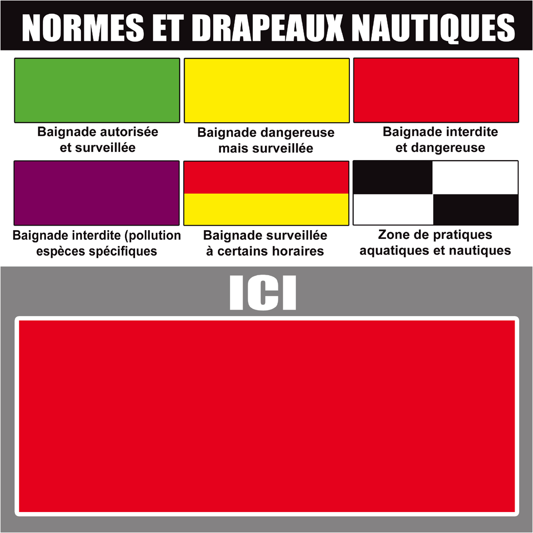 Baignade interdite (20X20cm) - Sticker/autocollant