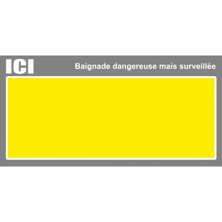 Baignade dangereuse mais surveillée (15X7.5cm) - Sticker/autocollant