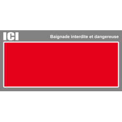 Baignade interdite et dangereuse (30X15cm) - Sticker/autocollant