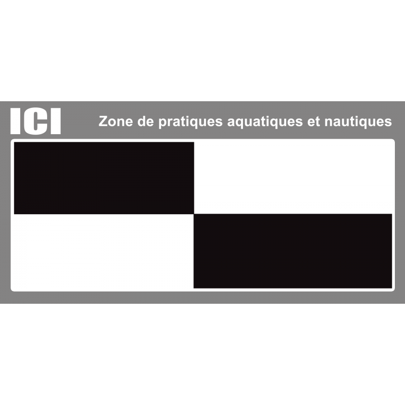 Zone de pratiques aquatiques et nautiques (20X10cm) - Sticker/autocollant