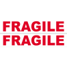 Fragile (2 fois 10x2cm) - Sticker / autocollant