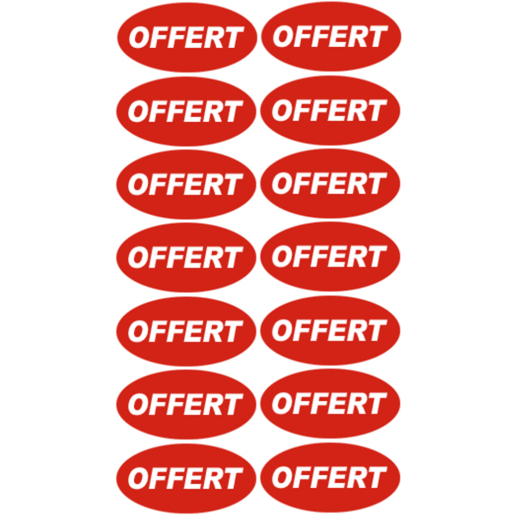 Offert (14fois 5x2.5cm) - Sticker / autocollant