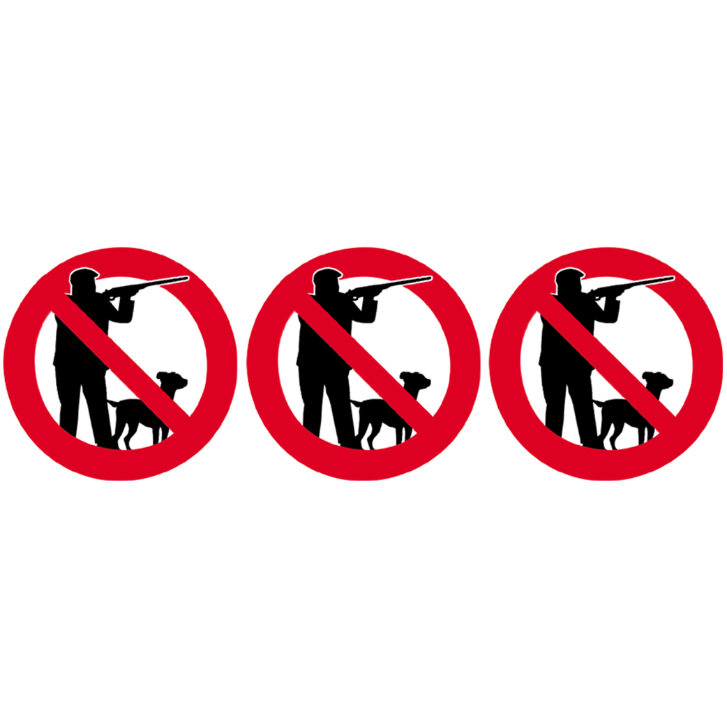 Chasse interdite (3fois 10cm) - Sticker/autocollant