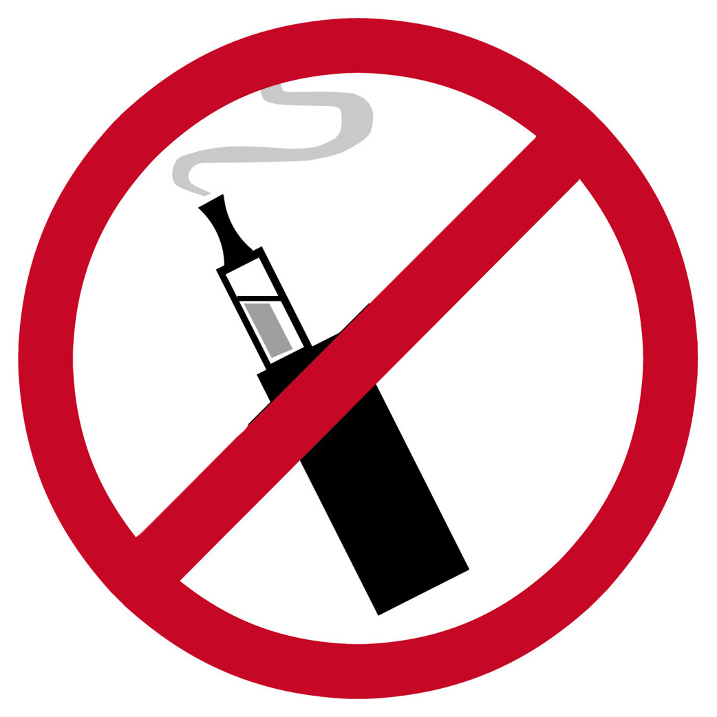 Cigarette électronique interdite (10cm) - Sticker /autocollant