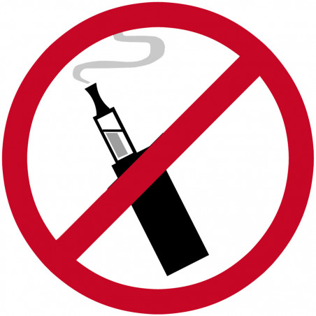 Cigarette électronique interdite (15cm) - Sticker /autocollant