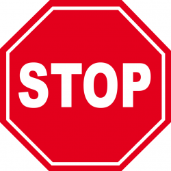 stop (10x10cm) Sticker / autocollant