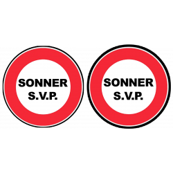Sonnez SVP (2fois 5cm) - Sticker / autocollant