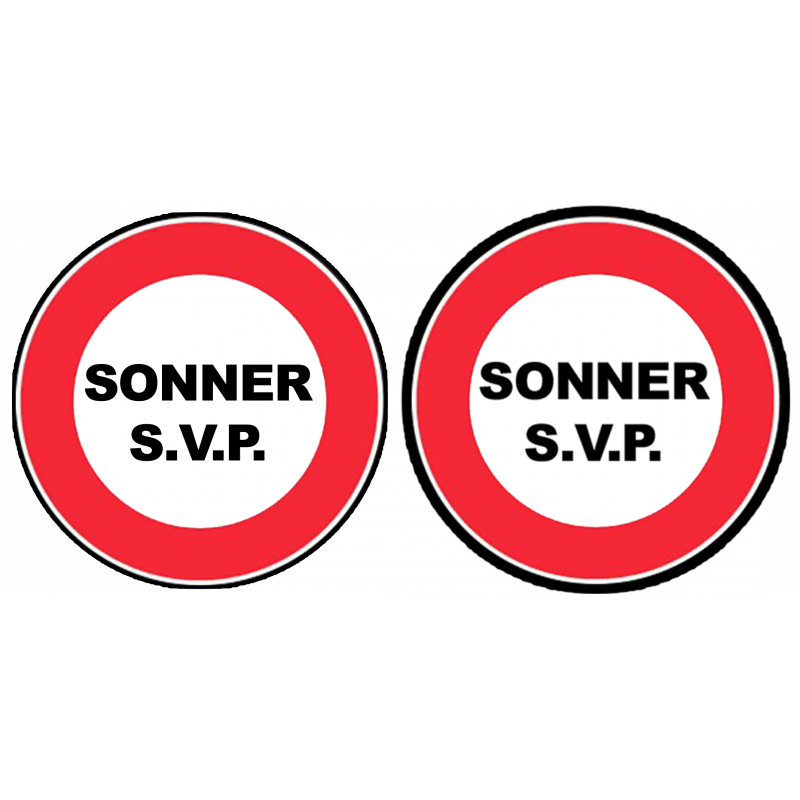 Sonnez SVP (2fois 5cm) - Sticker / autocollant