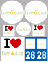 l'Eure et Loir (8 autocollants variés) - Sticker/autocollant