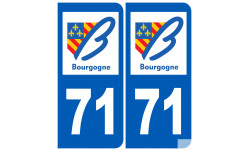 immatriculation Chamonix-Mont-Blanc 74 (2 stickers 10,2x4,6cm) - Sticker/autocollant