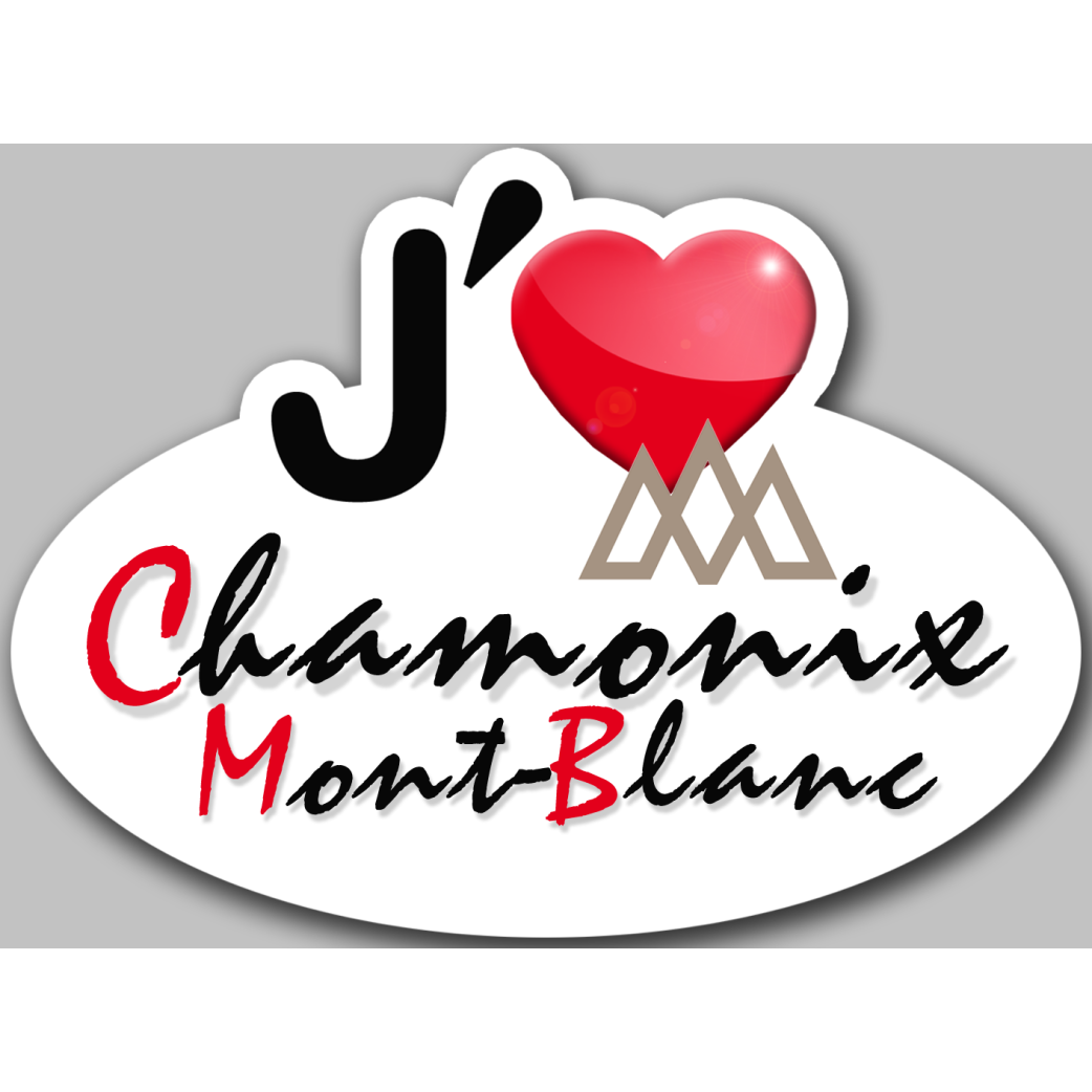 j'aime Chamonix-Mont-Blanc (15x11cm) - Sticker/autocollant