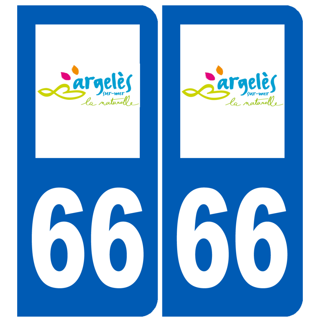 immatriculation 66 Argelès-sur-Mer - Sticker/autocollant