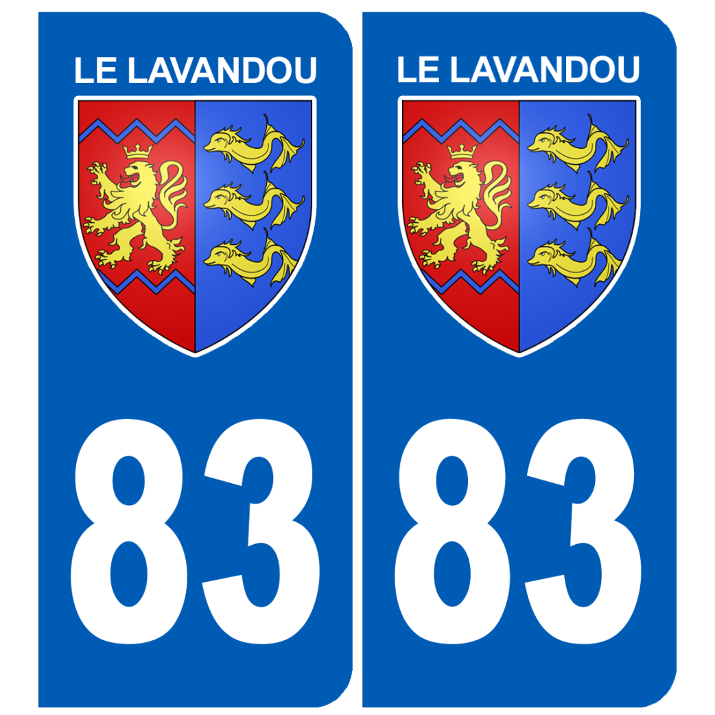 immatriculation Le Lavandou 83 - Sticker/autocollant