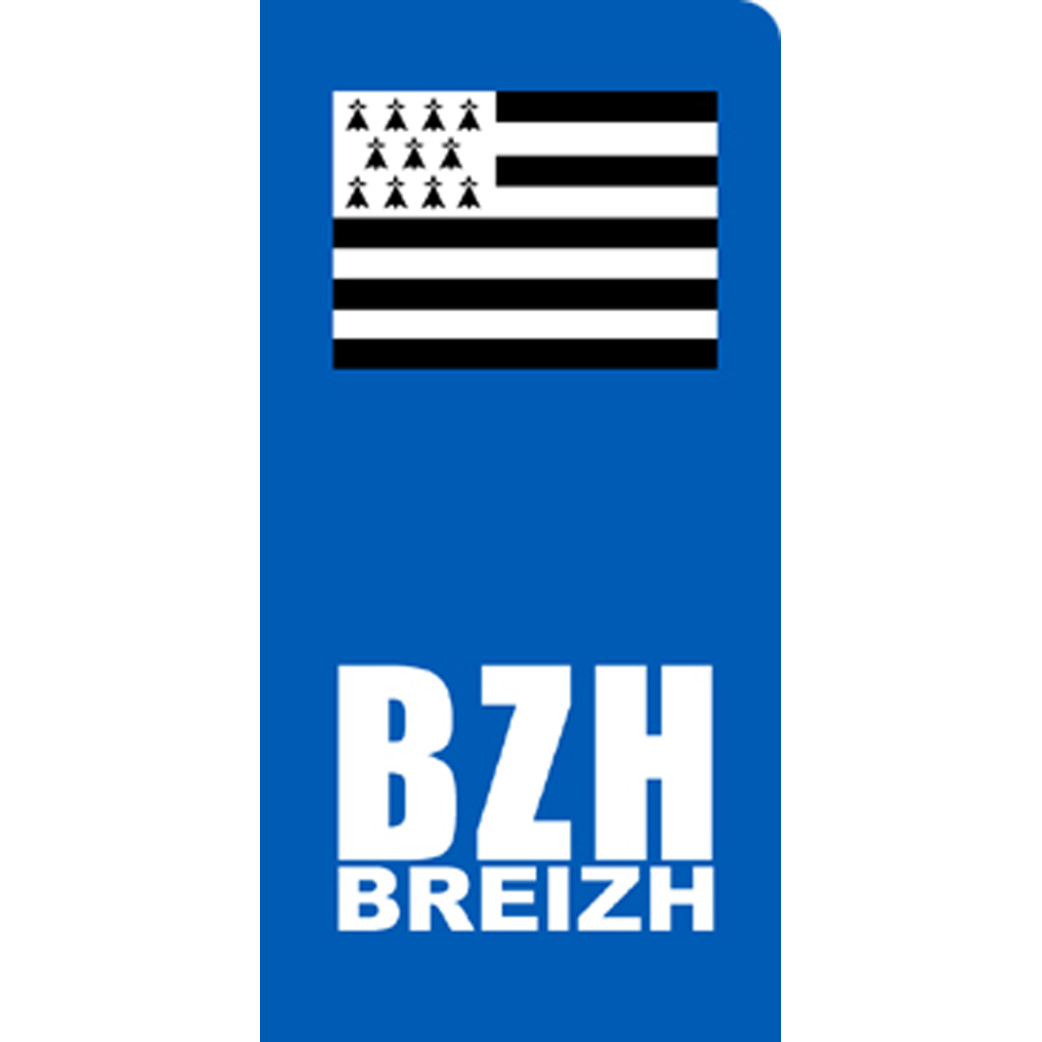 immatriculation motard Breton - Sticker/autocollant