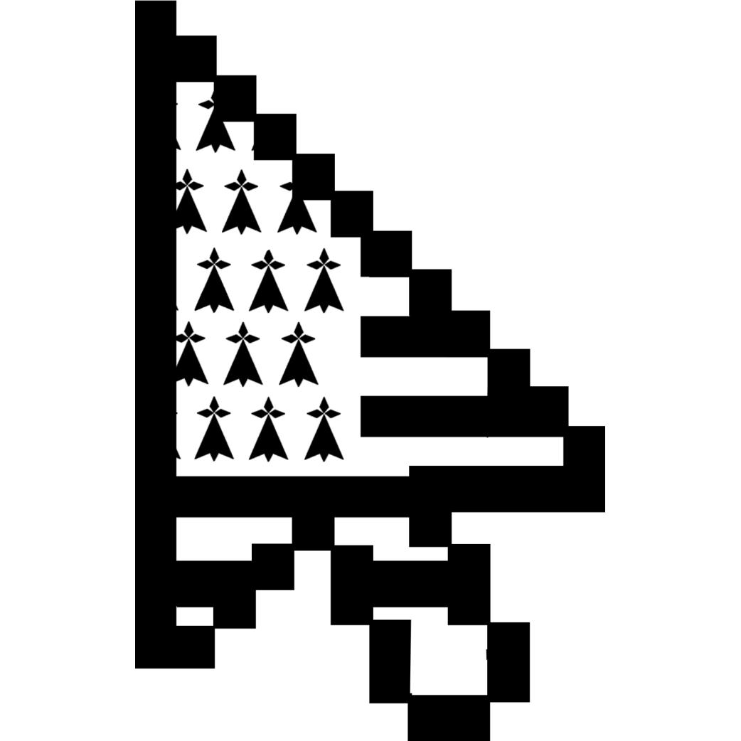 Curseur flèche bretonne (10x6.3cm) - Sticker/autocollant