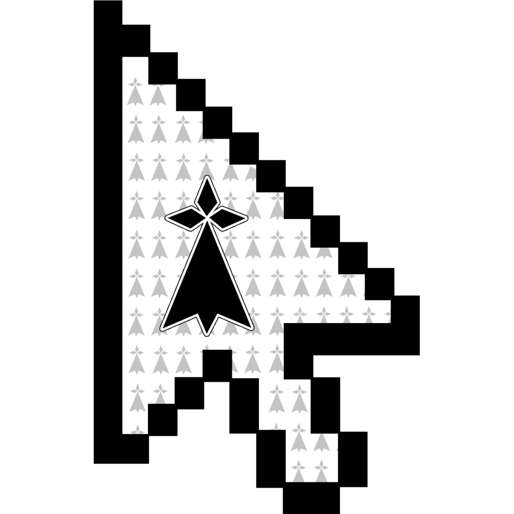 Curseur flèche hermine (10x6.3cm) - Sticker/autocollant