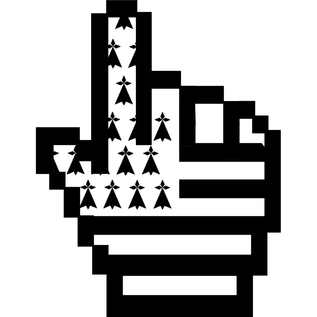 Curseur main bretonne (10x6.3cm) - Sticker/autocollant