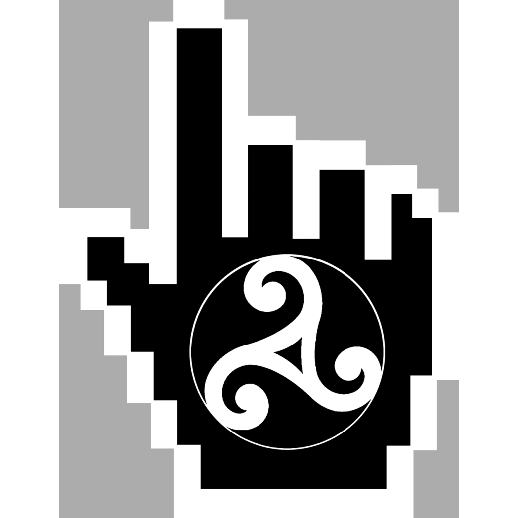 Curseur main celte (10x6.3cm) - Sticker/autocollant