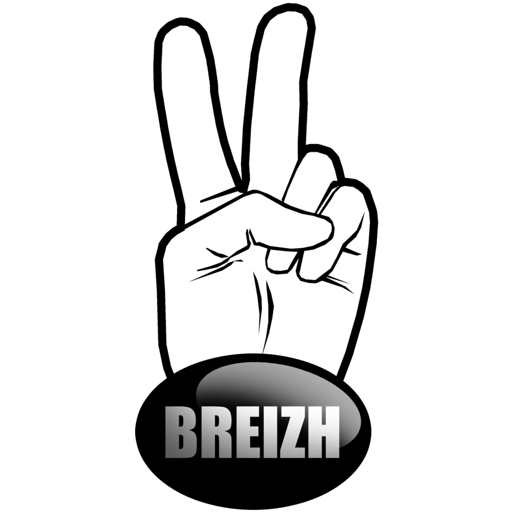 salut de motard BREIZH (5x2.5cm) - Sticker/autocollant