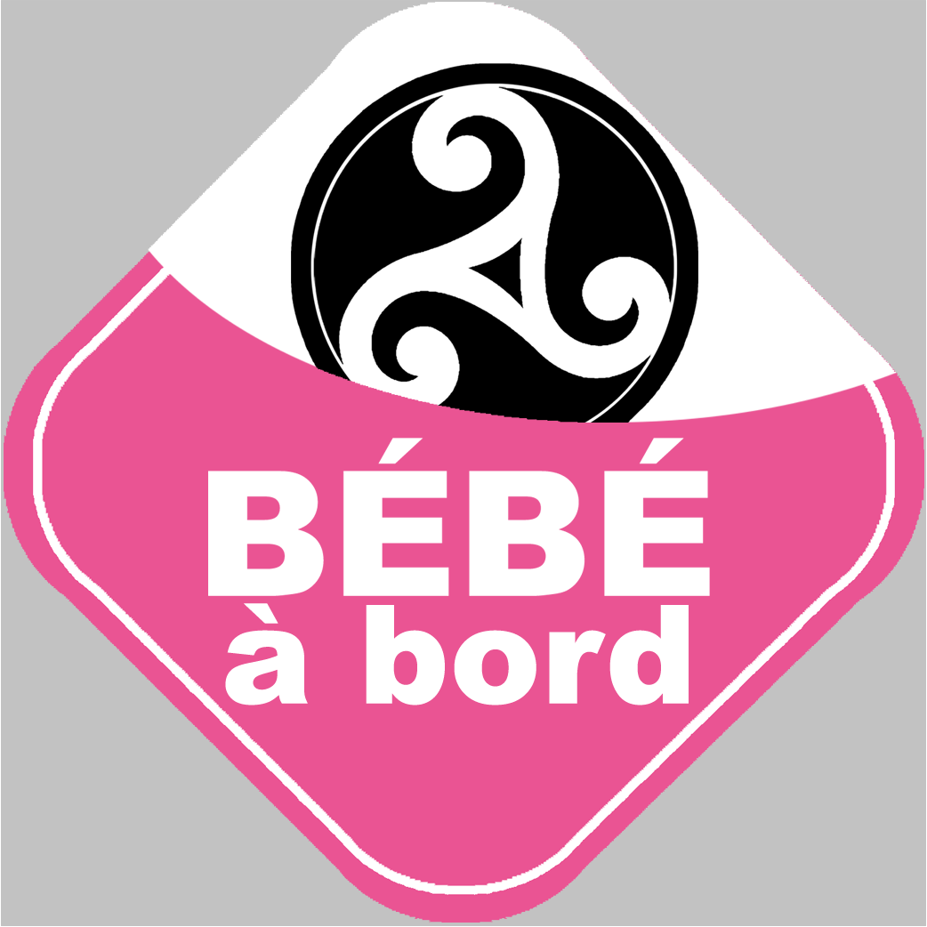 bébé à bord bretonne triskel - 10cm - Sticker/autocollant