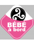 bébé à bord bretonne triskel - 10cm - Sticker/autocollant