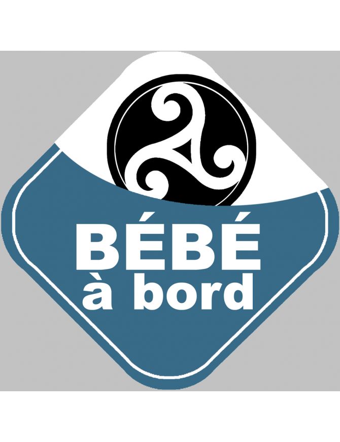 bébé à bord breton triskel (15x15cm) - Sticker/autocollant