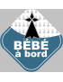 Bébé à bord breton hermine - 10cm - Sticker/autocollant