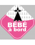 Bébé à bord bretonne hermine - 10cm - Sticker/autocollant