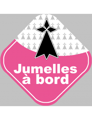 jumelles bretonnes hermine - 10cm - Sticker/autocollant