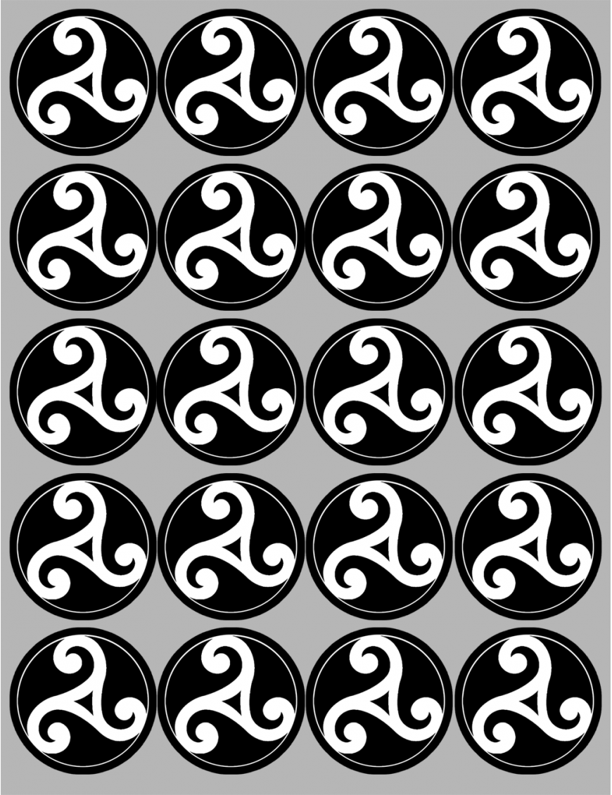 Triskèle (20 fois 5cm) - Sticker/autocollant