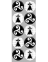 Triskèle et drapeau breton (10 fois 5cm) - Sticker/autocollant