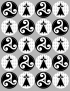 Triskèle et Drapeau Breton (20 fois 5cm) - Sticker/autocollant