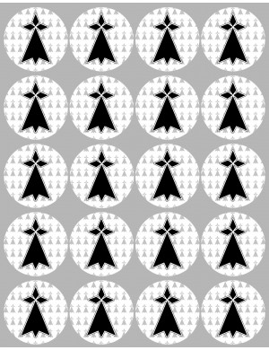Hermine Bretagne (20 fois 5cm) - Sticker/autocollant