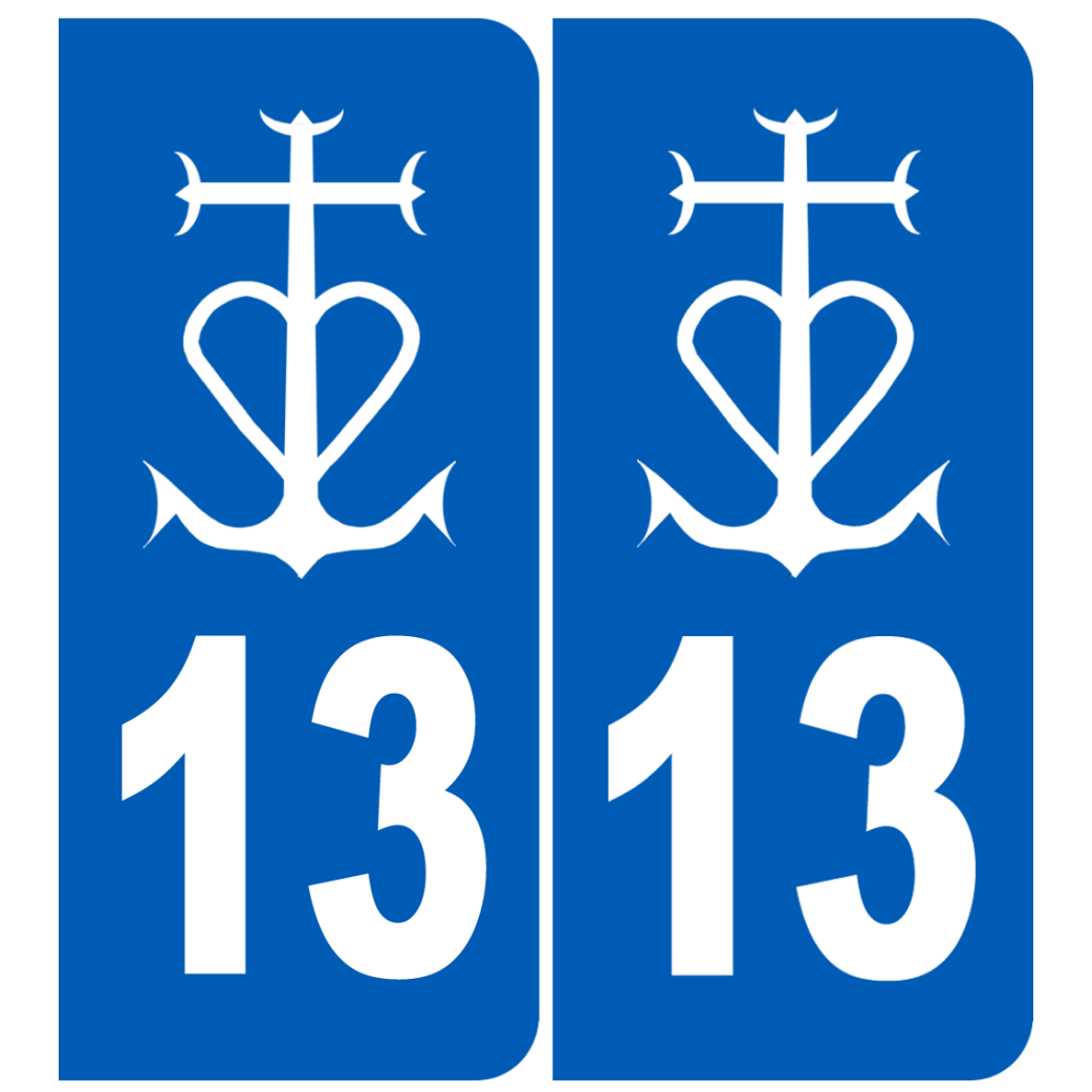 immatriculation 13 La Camargue - Sticker/autocollant