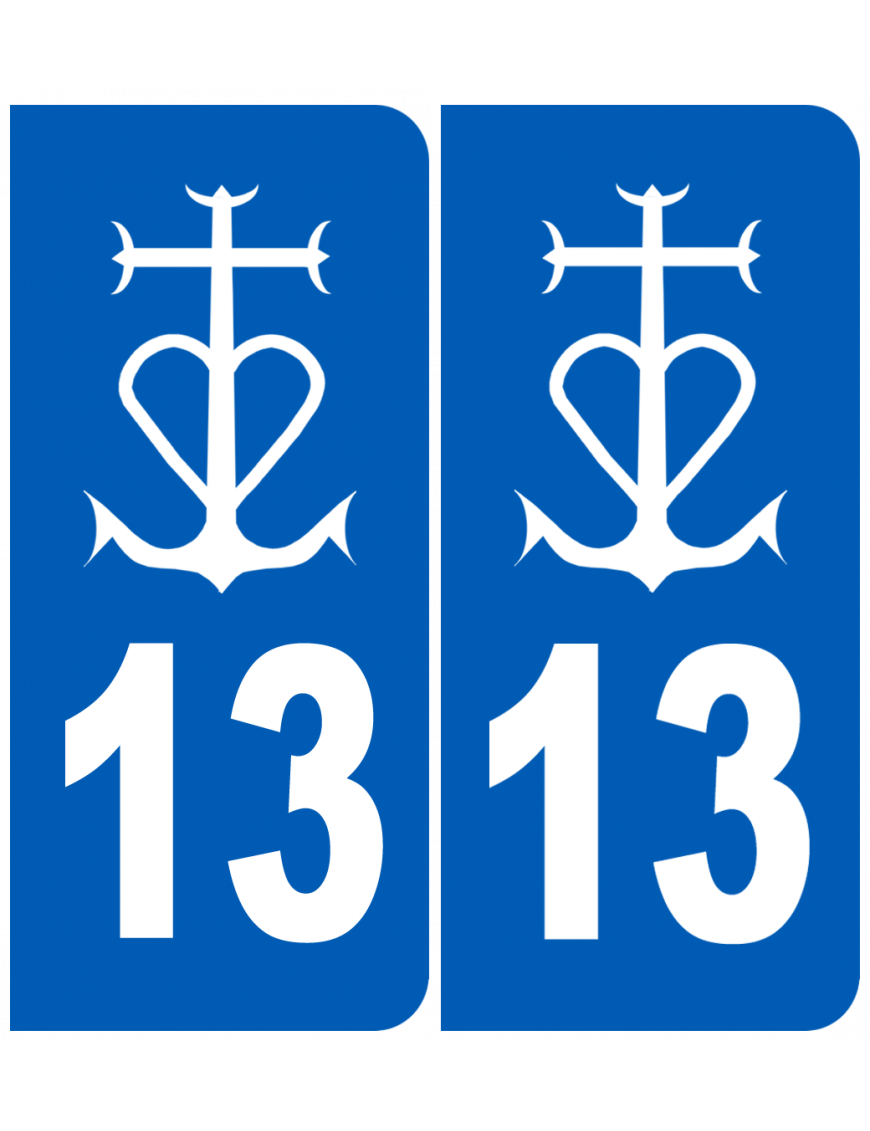 immatriculation 13 La Camargue - Sticker/autocollant