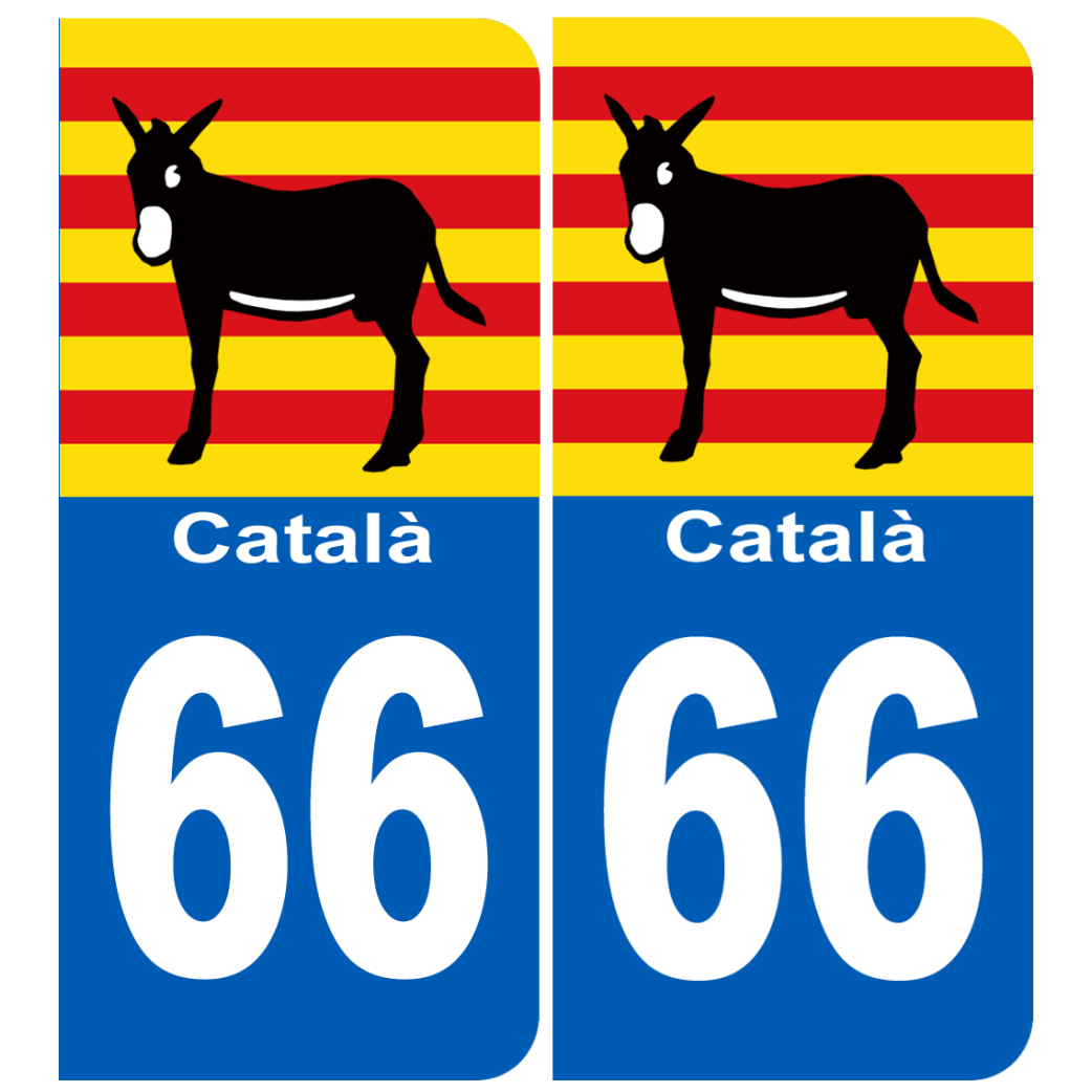 immatriculation 66 Catalane - Sticker/autocollant
