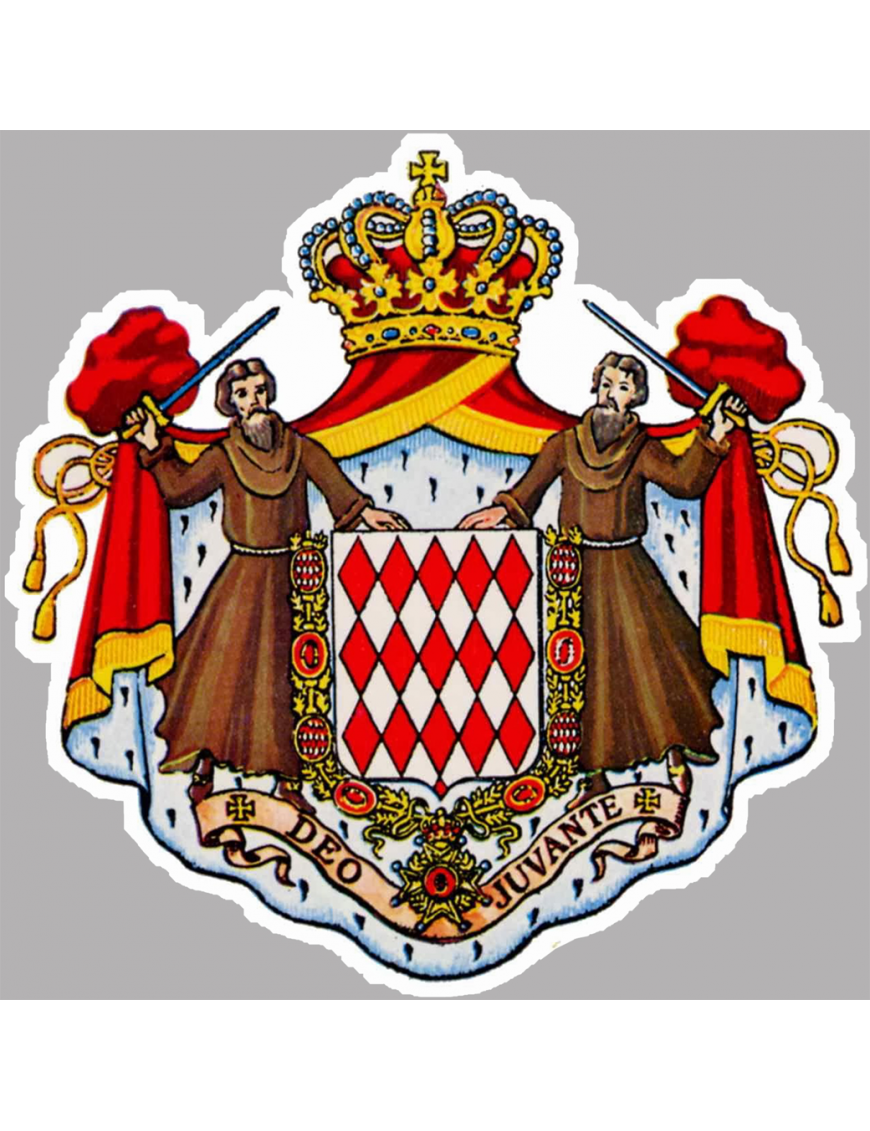 Blason Monaco (20x20cm) - Sticker/autocollant