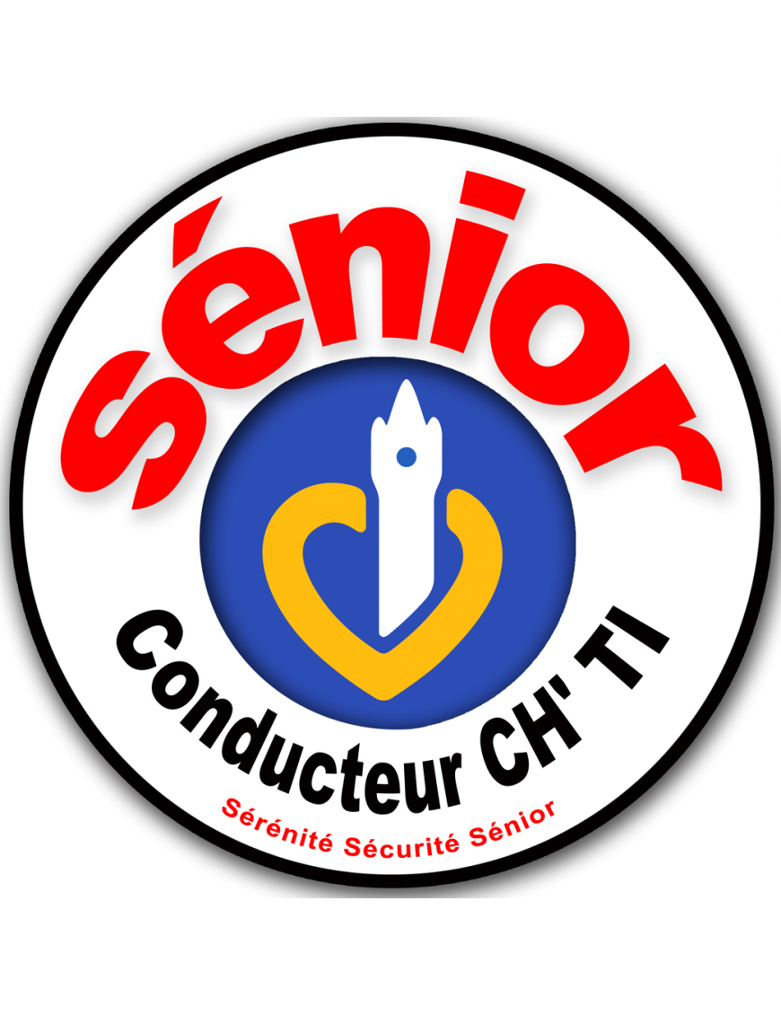 Conducteur Sénior CH'TI (15x15cm) - Sticker/autocollant