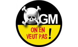 OGM, on n'en veut pas (20cm) - Sticker/autocollant
