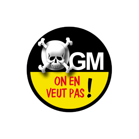 OGM, on n'en veut pas (20cm) - Sticker/autocollant OGM, on n'en veut pas (20cm) - Sticker/autocollant