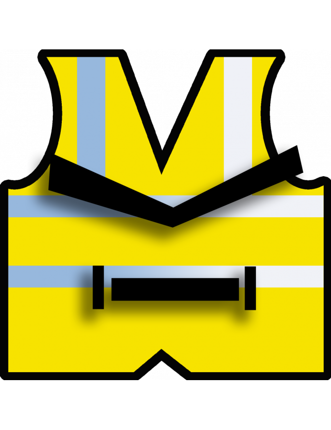 gilets jaunes (20cm) - Sticker/autocollant