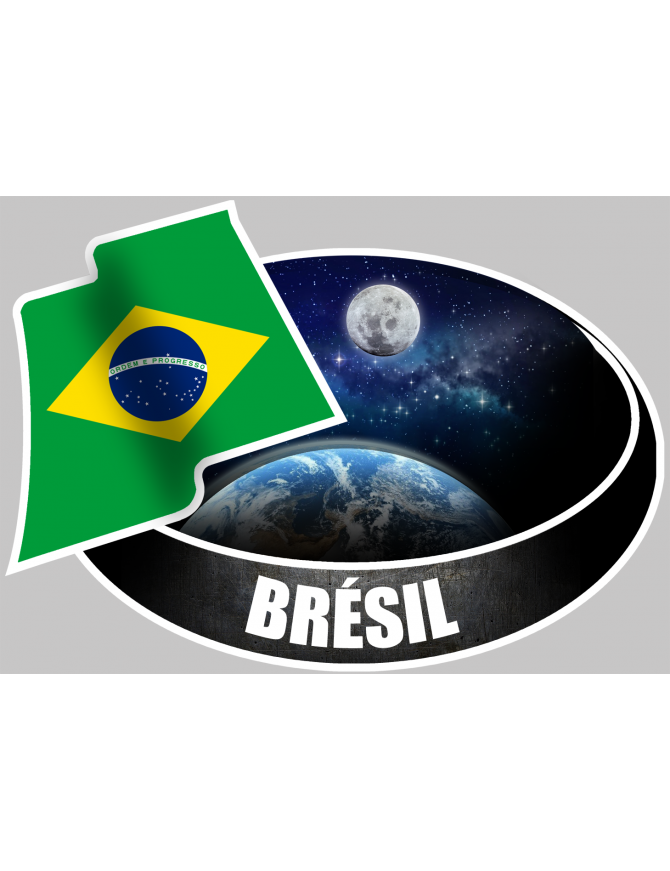 BRÉSIL (10x14cm) - Sticker/autocollant